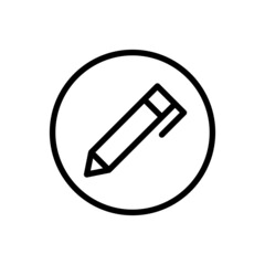 Pen icon vector line rounded style