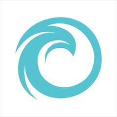 logo, waves, water, background, white, vector, nature, river