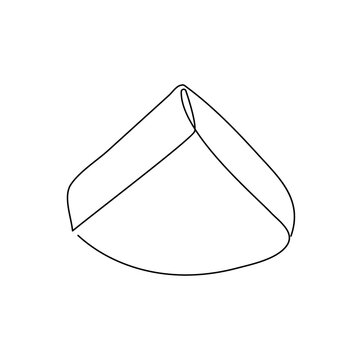 recommend clip art: Swiss cheese continuous line drawing. One line art of dairy produce, milk products, food, hard cheese, piece.