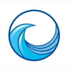 logo, waves, water, background, white, vector, nature, river