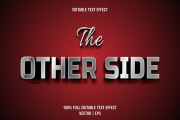 The other side editable text effect 3 dimension emboss luxury style