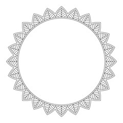 Round decorative frame, vector illustration