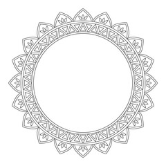 Round decorative frame, vector illustration