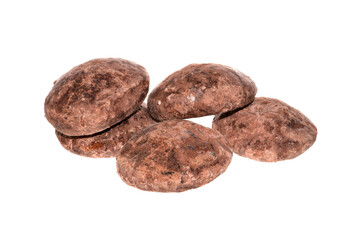 chocolate chip cookie isolated on white background