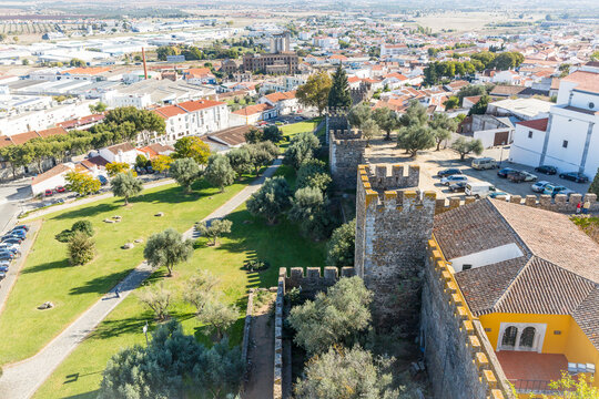 a view over Beja city and the Castle, Alentejo, Portugal
