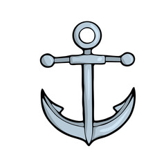 Anchor illustration on white background. Vector illustration