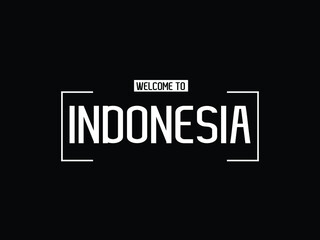 welcome to Indonesia typography modern text Vector illustration stock 