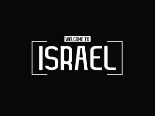 welcome to Israel typography modern text Vector illustration stock 