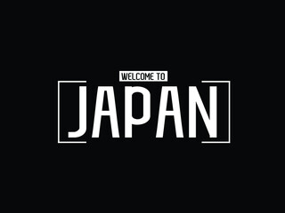 welcome to Japan typography modern text Vector illustration stock 