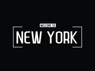 welcome to New York typography modern text Vector illustration stock 