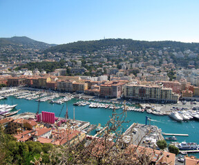 yacht club in nice view from the mountain