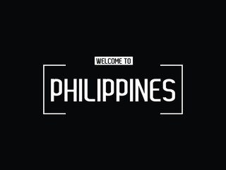 welcome to Philippines typography modern text Vector illustration stock 