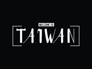 welcome to Taiwan typography modern text Vector illustration stock 