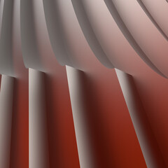 abstract Background of grey vertical metal strips. 3d render