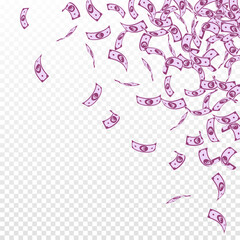 European Union Euro notes falling. Small EUR bills