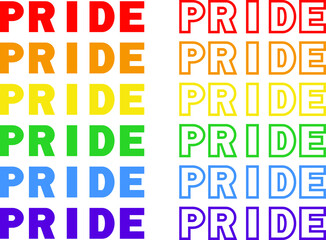 Vector of the repeatable word Pride
