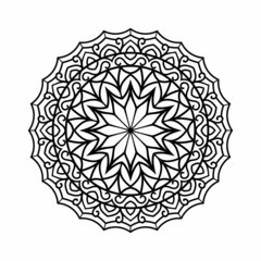 Mandala art with white background, invitation card, coloring page, wallpaper, book cover, greetings card