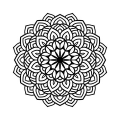 Mandala pattern art for invitation card, coloring page, wallpaper, book cover, greetings card, with white background