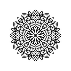 Mandala pattern with floral style for invitation card, coloring page, wallpaper, book cover, greetings card, with white background