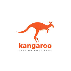 kangaroo abstract logo vector template