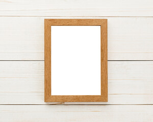 Photo frame mockup, blank frame template. Flat lay, Minimalist style.