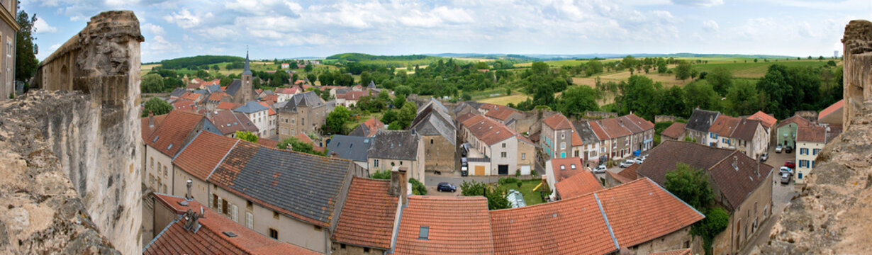 Rodemack, das Dorf von oben, Panorama