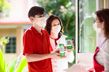 Digital vaccination certificate on mobile phone