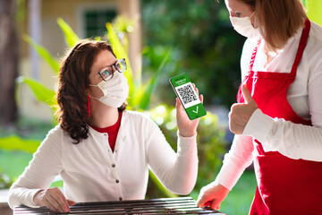 Digital vaccination certificate on mobile phone