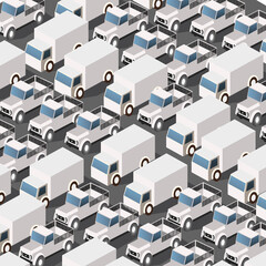 Seamless repeating urban pattern Isometric area of the city