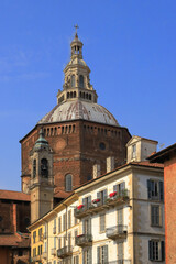 Fototapeta na wymiar Duomo di Pavia, Italia, Cathedral of Pavia, Italy 
