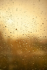 빗방울 맻힌 창문 여러개