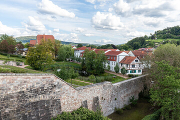 Fototapeta na wymiar View of Schmalkalden from Wilhelmsburg Castle