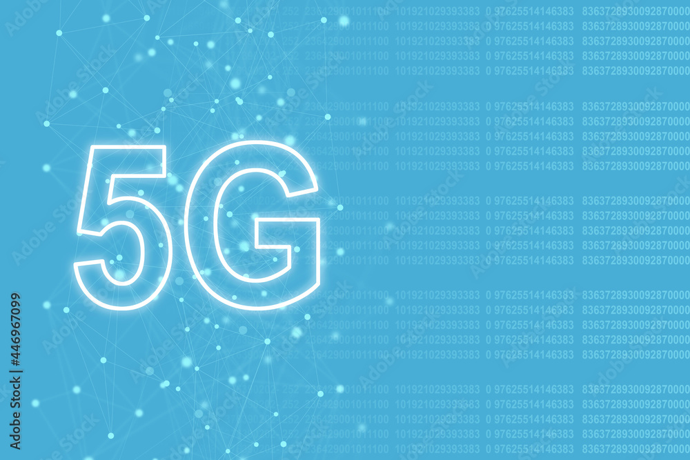 Aufkleber 2d rendering 5g network 5g connection