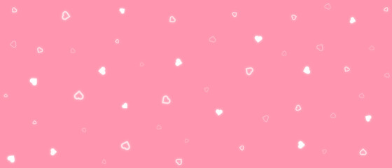 Abstract hearts shape on pink background