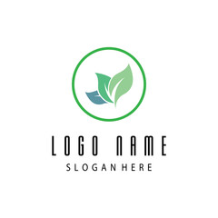 Leaf and Shutter Lens Aperture for Nature Photographer logo design inspiration