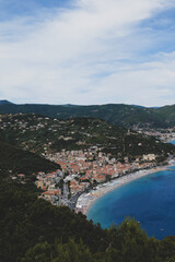 Fototapeta na wymiar A panoramic view of Noli, Liguria - Italy