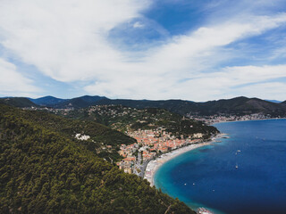Fototapeta na wymiar Cityscape of Noli, Liguria - Italy