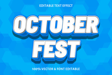 October fest editable text effect emboss style