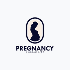 Fototapeta premium Pregnancy Logo Design Vector Template