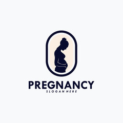 Pregnancy Logo Design Vector Template