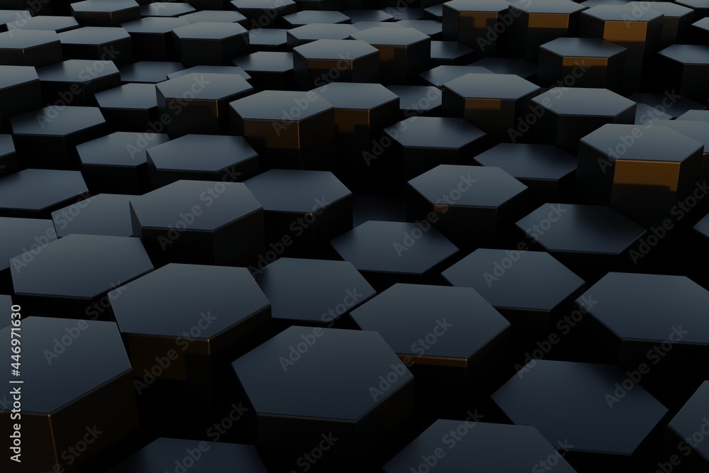 Poster abstract hexagonal background