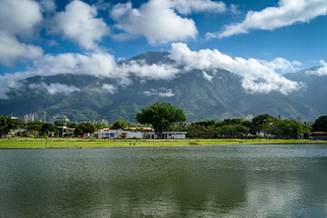 Panoramic view of El Avila at morning from Parque del Este. Caracas, Venezuela