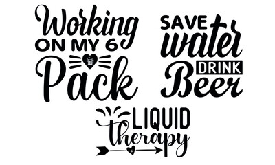 Fototapeta premium New Beer SVG T-shirt Design Template
