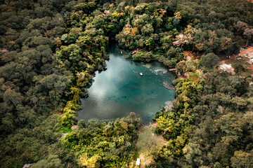 Naklejka na ściany i meble aerial image of Lagoa do Japonês Jalapão Tocatins Brazil