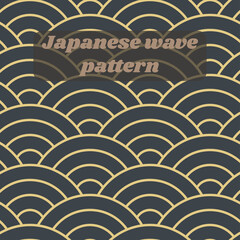 Seamless japanese geometrical pattern. Repeating asian nature textured. Soft dark color. Vector illustration