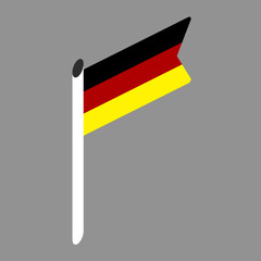 Vector isometric national flag of the state of the Germany