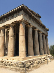 The Temple of Hephaestus or Hephaisteion, a well-preserved Greek temple that remains standing largely intact. It is a Doric peripteral temple, and is located at the Agora of Athens.