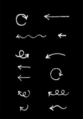 Hand Drawn Chalk Arrows Collection