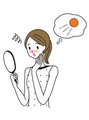 日焼けになやむ女性