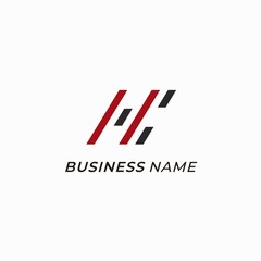 logo design creative initial letter H and C